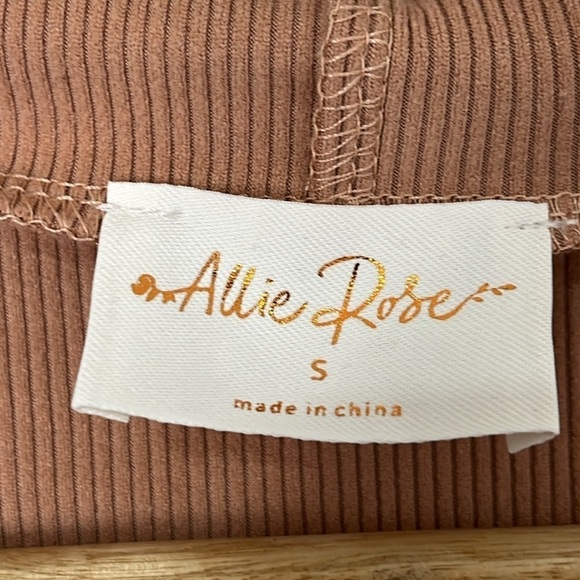 Allie Rose Loungewear Matching Set Women's Size Small Pink Ribbed Hoodie Pants - Picture 3 of 16